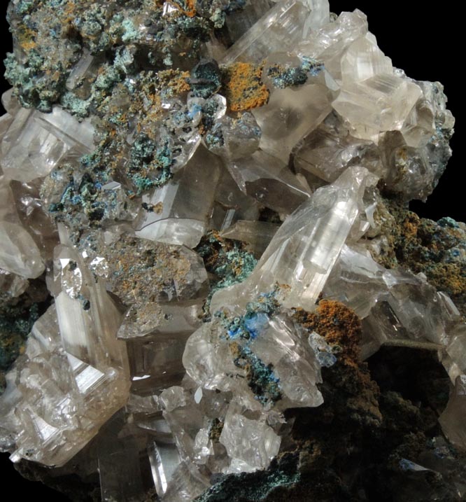 Cerussite with Plancheite-Shattuckite from Tsumeb Mine, Otavi-Bergland District, Oshikoto, Namibia