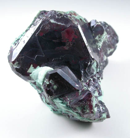 Cuprite with Chrysocolla from Kolwezi Mining District, 240 km WNW of  Lubumbashi, Katanga Copperbelt, Lualaba Province, Democratic Republic of the Congo