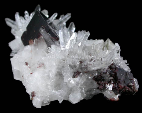 Hbnerite and Quartz from Black Pine Mine, Flint Creek Valley, Granite County, Montana