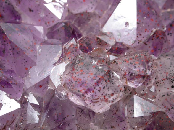 Quartz var. Amethyst Quartz with Hematite inclusions from Blue Point Mine, Pearl Station, Thunder Bay District, Ontario, Canada