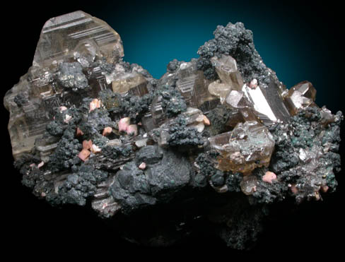 Djurleite, Cerussite, Dolomite from Tsumeb Mine, Otavi-Bergland District, Oshikoto, Namibia