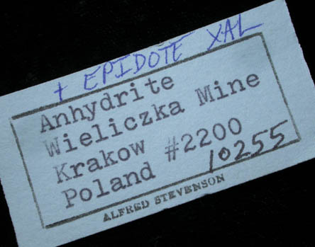 Anhydrite from Wieliczka Mine, Malopolskie, Poland
