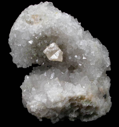 Cerussite on Quartz from Badenweiler District, Black Forest, Baden-Wrttemberg, Germany