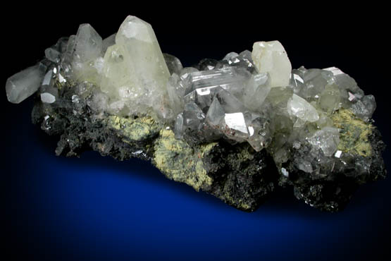 Anglesite on Galena from Touissit Mine, 21 km SSE of Oujda, Jerada Province, Oriental, Morocco