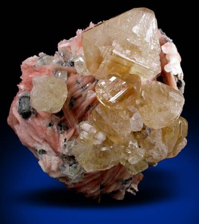 Cerussite on Barite from Mibladen, Haute Moulouya Basin, Zeida-Aouli-Mibladen belt, Midelt Province, Morocco