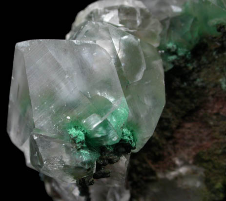 Calcite with Malachite inclusions from Tsumeb Mine, Otavi-Bergland District, Oshikoto, Namibia