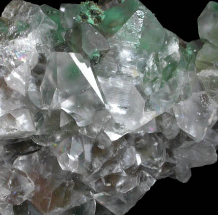 Calcite with Malachite inclusions from Tsumeb Mine, Otavi-Bergland District, Oshikoto, Namibia