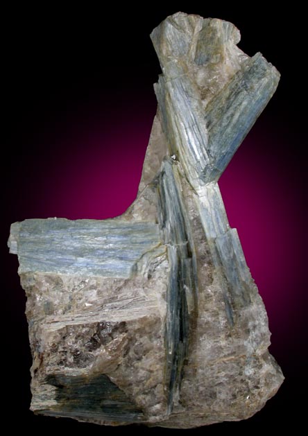 Kyanite in Quartz from Cook Road locality, Windham, Cumberland County, Maine