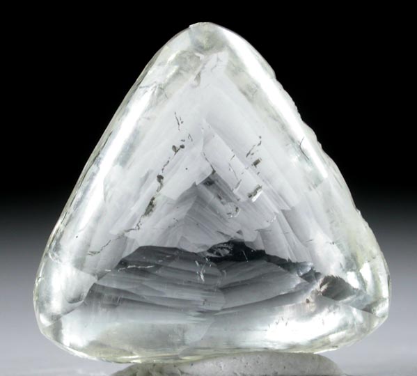 Diamond (4.33 carat pale-yellow macle, twinned crystal) from Mandala River, Guinea