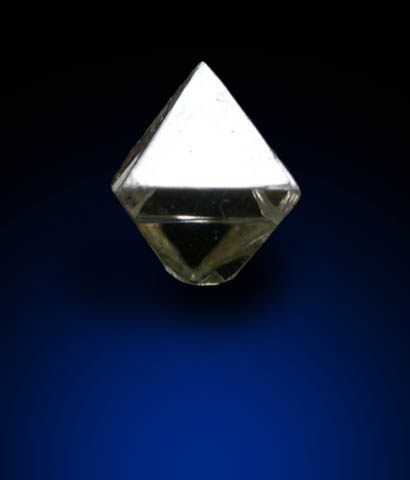 Diamond (0.09 carat pale-brown octahedral crystal) from Mirny, Republic of Sakha, Siberia, Russia