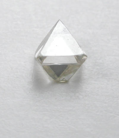 Diamond (0.09 carat pale-brown octahedral crystal) from Mirny, Republic of Sakha, Siberia, Russia