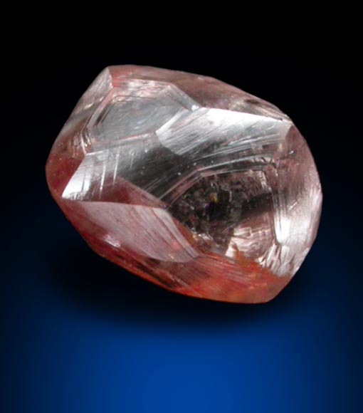 Diamond (1.21 carat fancy-red octahedral crystal) from Letlhakane Mine, south of the Makgadikgadi Pans, Botswana