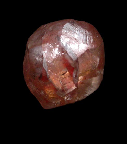 Diamond (1.10 carat fancy pink-orange complex crystal) from Letlhakane Mine, south of the Makgadikgadi Pans, Botswana