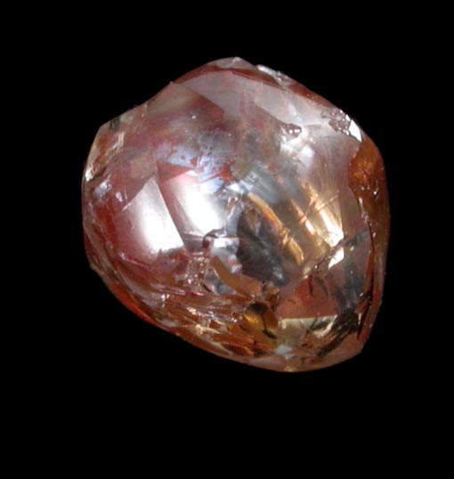 Diamond (0.99 carat fancy red-orange complex crystal) from Letlhakane Mine, south of the Makgadikgadi Pans, Botswana