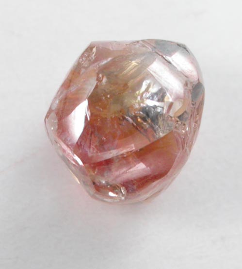 Diamond (0.99 carat fancy red-orange complex crystal) from Letlhakane Mine, south of the Makgadikgadi Pans, Botswana