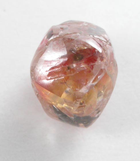 Diamond (0.99 carat fancy red-orange complex crystal) from Letlhakane Mine, south of the Makgadikgadi Pans, Botswana