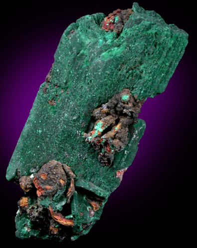 Malachite pseudomorph after Azurite from Tsumeb Mine, Otavi-Bergland District, Oshikoto, Namibia