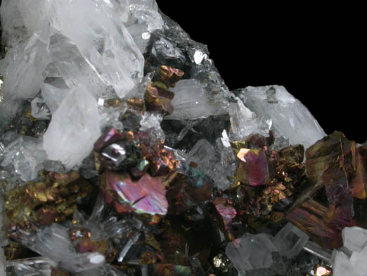 Chalcopyrite, Quartz, Calcite, Sphalerite from Huaron District, Cerro de Pasco Province, Pasco Department, Peru