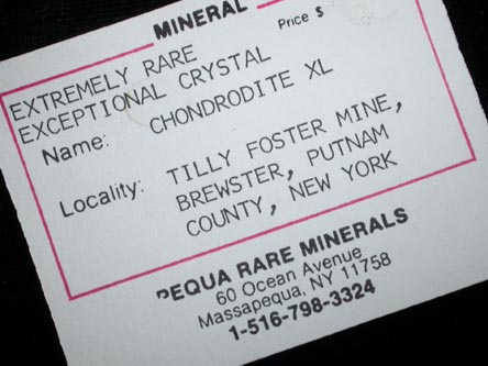 Chondrodite from Tilly Foster Iron Mine, near Brewster, Putnam County, New York