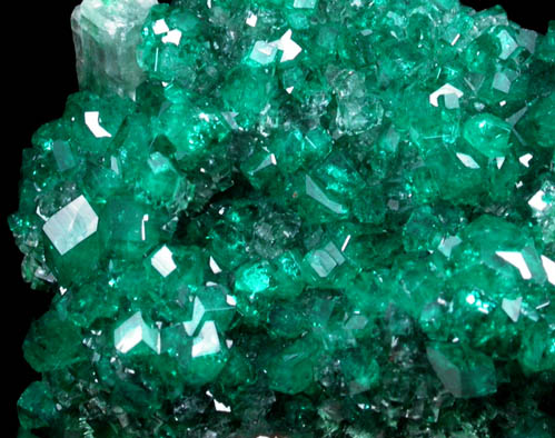 Dioptase and Calcite from Tsumeb Mine, Otavi-Bergland District, Oshikoto, Namibia