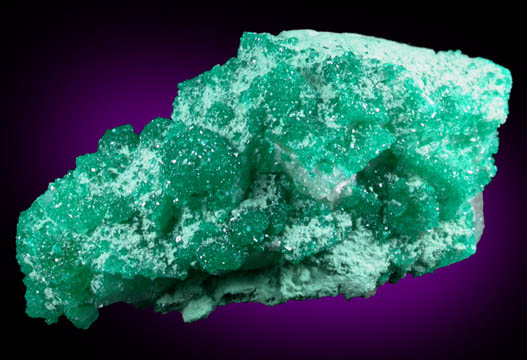 Dioptase and Duftite on Calcite from Tsumeb Mine, Otavi-Bergland District, Oshikoto, Namibia (Type Locality for Duftite)