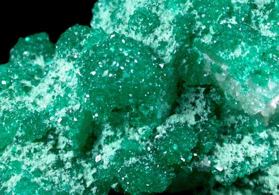 Dioptase and Duftite on Calcite from Tsumeb Mine, Otavi-Bergland District, Oshikoto, Namibia (Type Locality for Duftite)