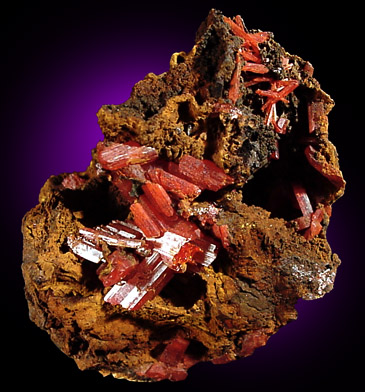 Crocoite from Dundas, Tasmania, Australia