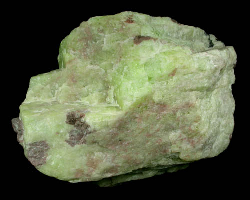 Willemite (gemmy green) with Tephroite from Franklin, Sussex County, New Jersey (Type Locality for Tephroite)