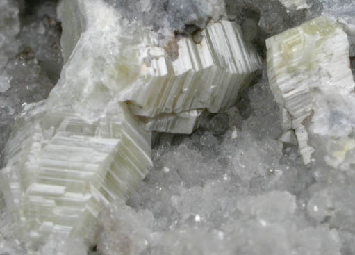 Weloganite and Calcite from Francon Quarry, Montral, le de Montral, Qubec, Canada (Type Locality for Weloganite)