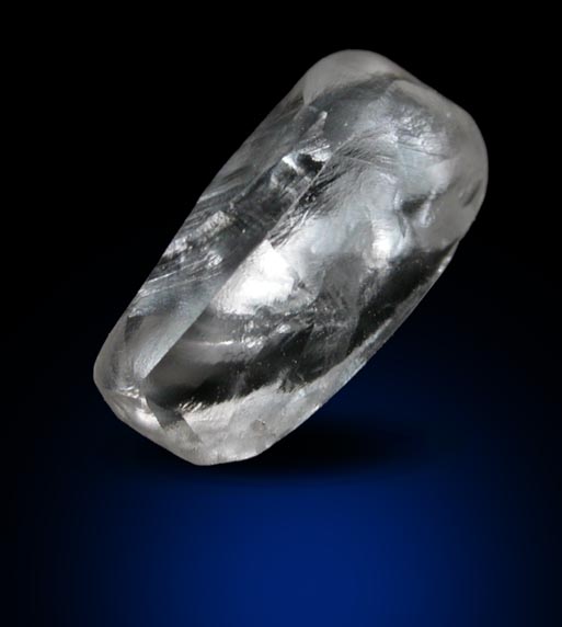 Diamond (0.86 carat pale-brown elongated crystal) from Ippy, northeast of Banghi (Bangui), Central African Republic