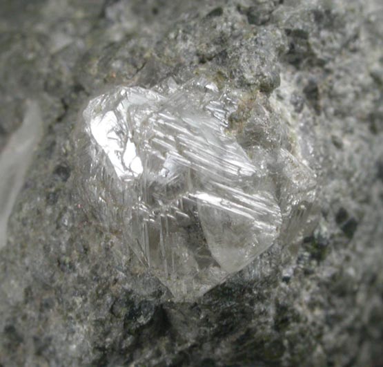 Diamond cluster in Kimberlite (approximately 3.0 carats of diamond) from Mirny, Republic of Sakha, Siberia, Russia