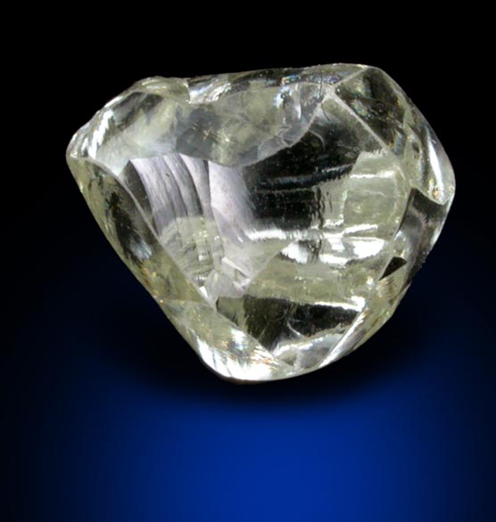 Diamond (3.39 carat yellow complex crystal) from Venetia Mine, Limpopo Province, South Africa