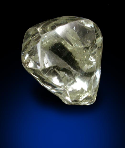 Diamond (3.39 carat yellow complex crystal) from Venetia Mine, Limpopo Province, South Africa
