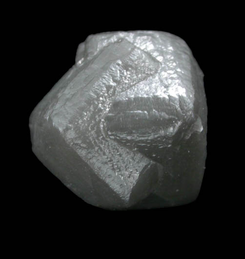 Diamond (2.35 carat intergrown gray cubic crystals) from Mbuji-Mayi (Miba), 300 km east of Tshikapa, Democratic Republic of the Congo