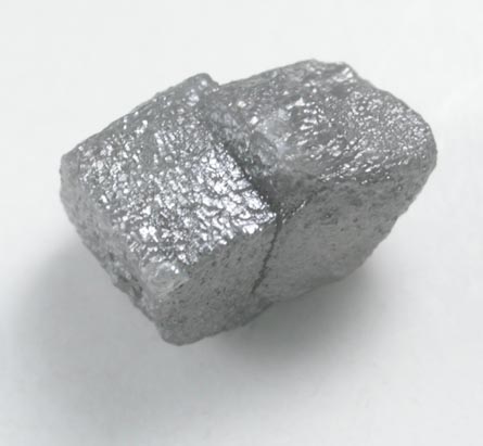Diamond (1.89 carat interconnected gray cubic crystals) from Mbuji-Mayi (Miba), 300 km east of Tshikapa, Democratic Republic of the Congo