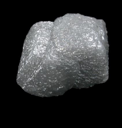 Diamond (1.89 carat interconnected gray cubic crystals) from Mbuji-Mayi (Miba), 300 km east of Tshikapa, Democratic Republic of the Congo