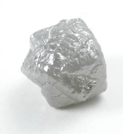 Diamond (2.59 carat intergrown light-gray cubic crystals) from Mbuji-Mayi (Miba), 300 km east of Tshikapa, Democratic Republic of the Congo