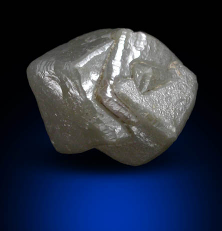 Diamond (1.61 carat intergrown gray cubic crystals) from Mbuji-Mayi (Miba), 300 km east of Tshikapa, Democratic Republic of the Congo