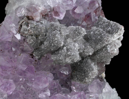 Quartz var. Amethyst with Calcite from Alto Uruguai, Rio Grande do Sul, Brazil