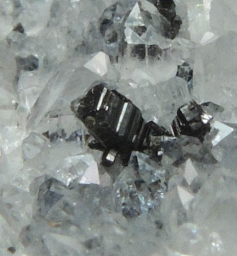 Wurtzite (sphalerite pseudomorphs after wurtzite?) and Galena on Quartz from railroad cut near Thomaston Dam, Litchfield County, Connecticut