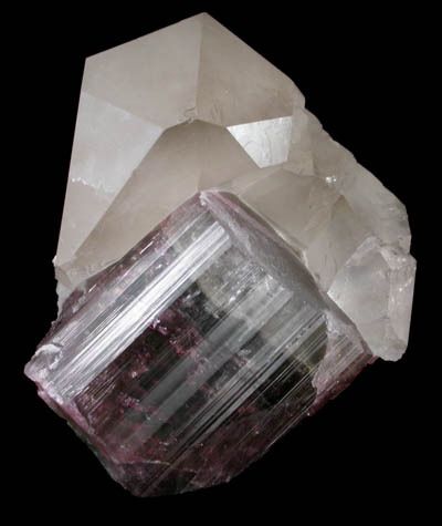 Elbaite Tourmaline and Quartz from Himalaya Mine, Mesa Grande District, San Diego County, California