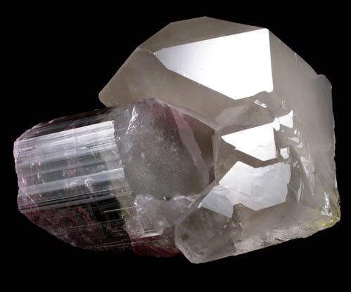 Elbaite Tourmaline and Quartz from Himalaya Mine, Mesa Grande District, San Diego County, California