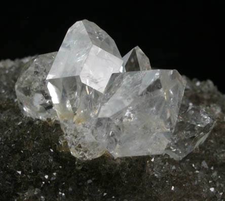 Quartz var. Herkimer Diamonds on dolostone from Middleville, Herkimer County, New York