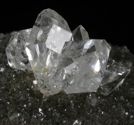 Quartz var. Herkimer Diamonds on dolostone from Middleville, Herkimer County, New York