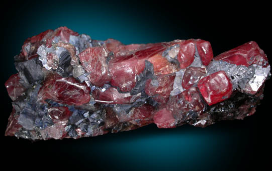 Rhodonite and Galena from Broken Hill Mine, Level 29, New South Wales, Australia
