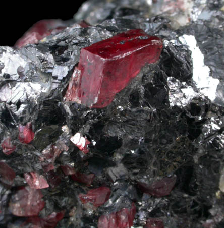 Rhodonite and Galena from Broken Hill Mine, Level 29, New South Wales, Australia