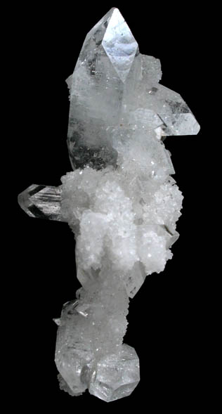 Apophyllite on Quartz from Jalgaon, Maharashtra, India