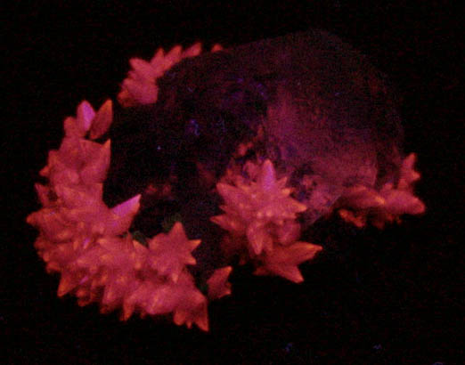 Fluorite with Calcite from Naica District, Saucillo, Chihuahua, Mexico