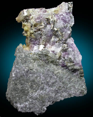 Calaverite with Fluorite from Cripple Creek District, Teller County, Colorado