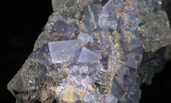 Anglesite on Galena with Fluorite from Royal Flush Mine, Hansonburg District, 8.5 km south of Bingham, Socorro County, New Mexico